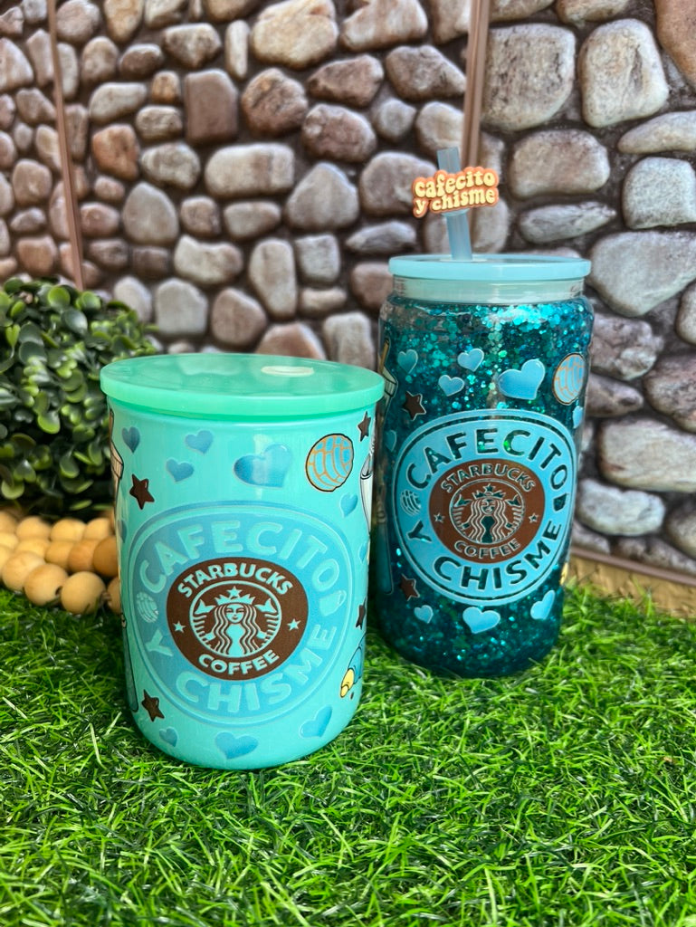 Cafecito y chisme /Glass Can