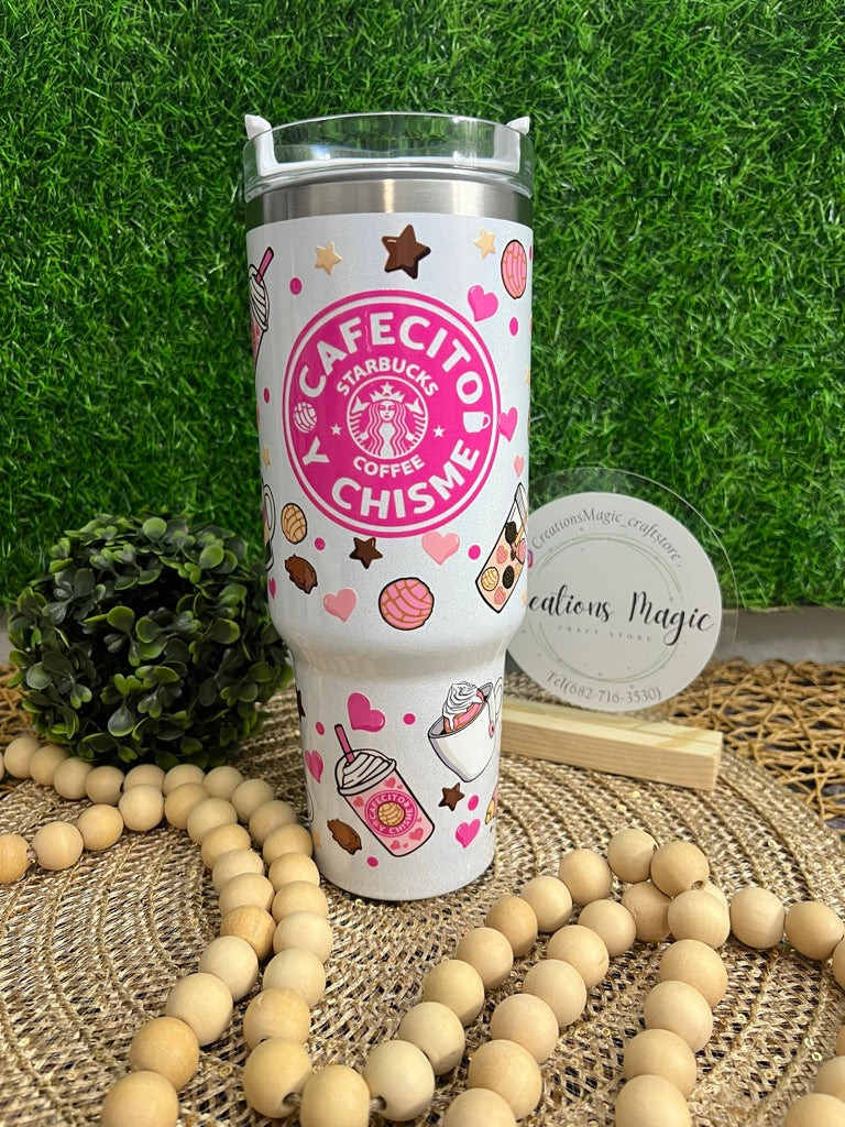 Cafecito y chisme /Tumblers 40 0z