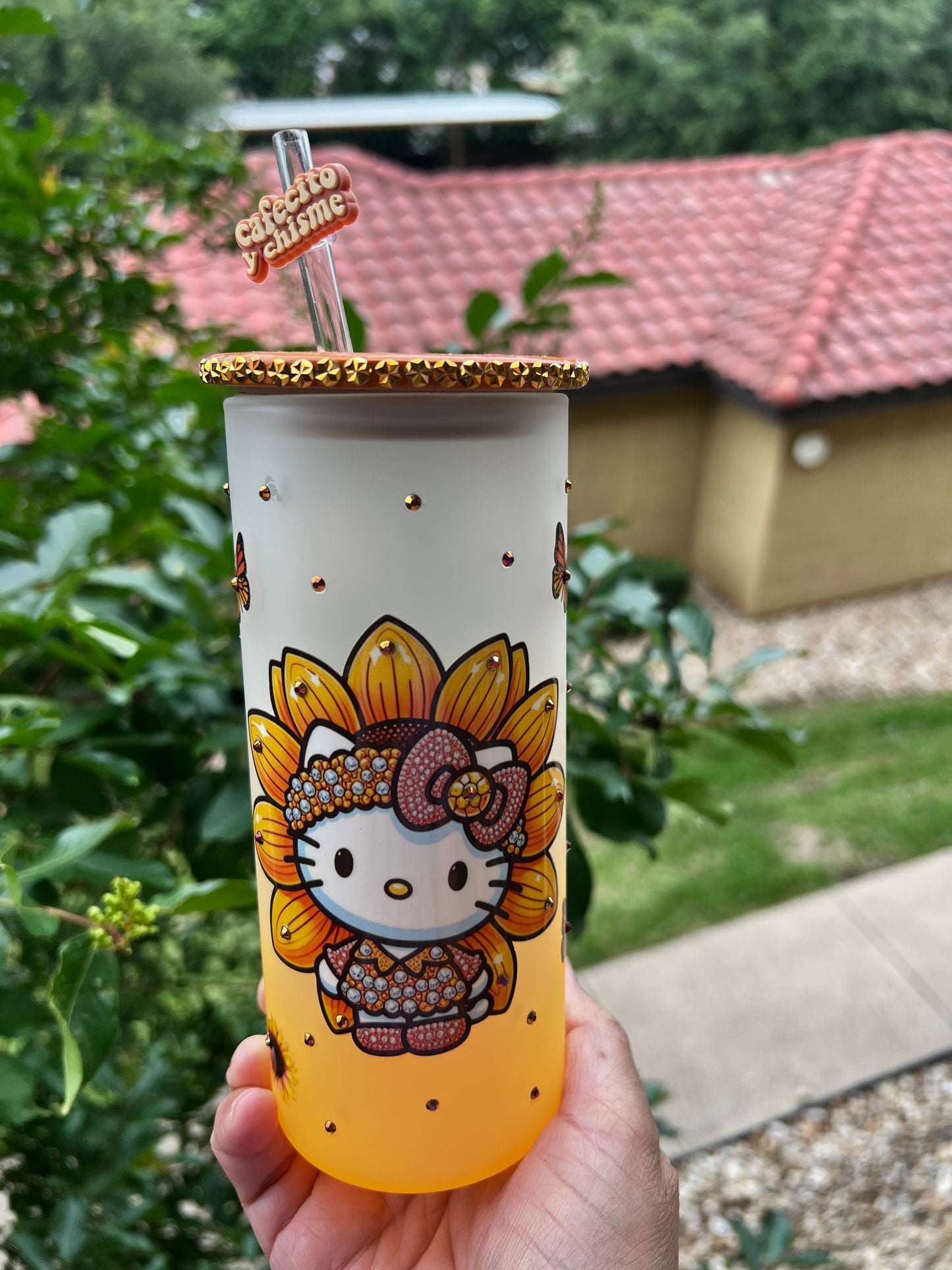 Sunflower / Glass Can