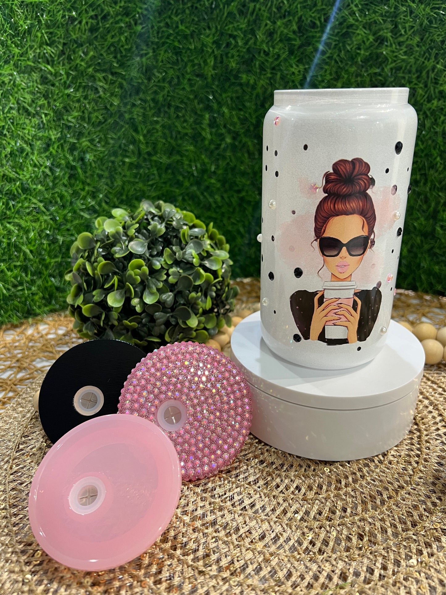 Boss Lady/ Glass can