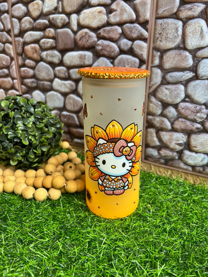 Sunflower / Glass Can