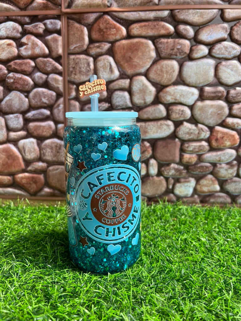 Cafecito y chisme  /Glass Can