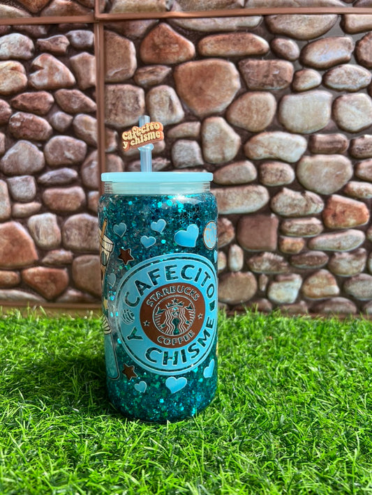 Cafecito y chisme  /Glass Can