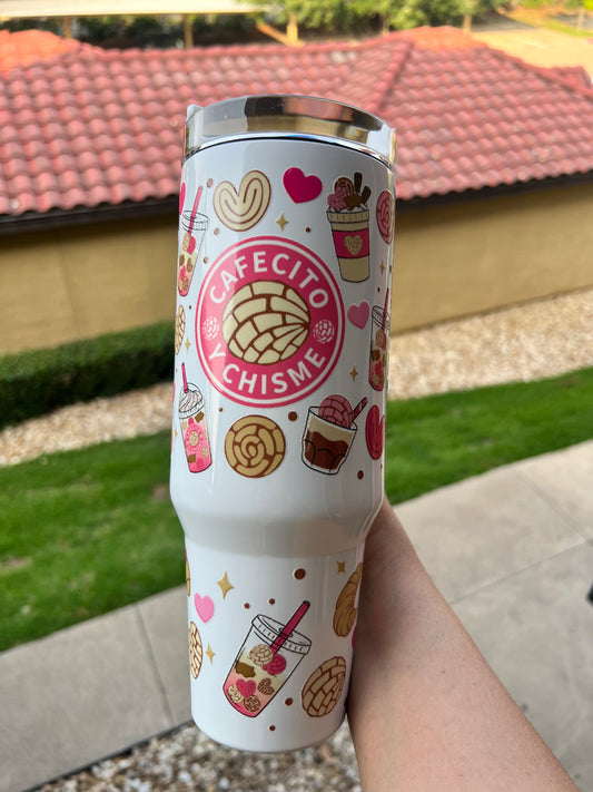 Cafecito y chisme  /Tumblers 40 0z